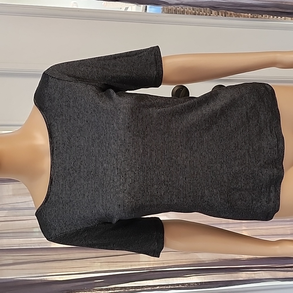 Black Scoop Back Shirt, M